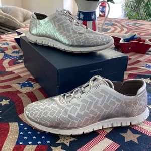 Cole Haan ZeroGrand Silver sneakers (size 8). With original box.